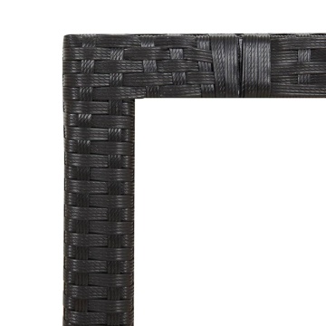 Set mobilier de grădină cu perne, 5 piese, negru, poliratan - Img 7