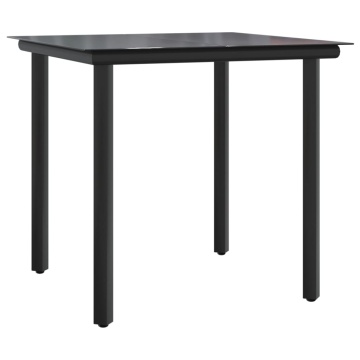 Set mobilier de grădină cu perne, 5 piese, negru, poliratan - Img 5