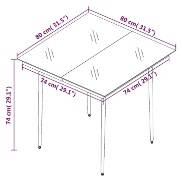 Set mobilier de grădină cu perne 5 piese poliratan & sticlă - Img 7