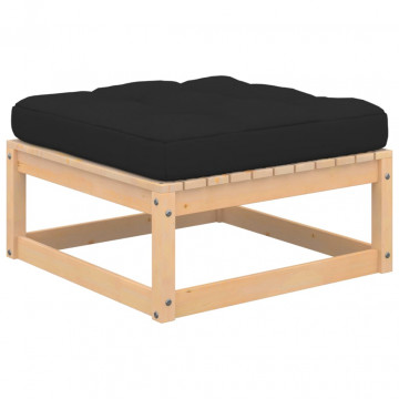 Set mobilier de grădină cu perne, 6 piese, lemn masiv pin - Img 5