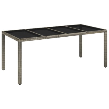 Set mobilier de grădină cu perne, 7 piese, gri, poliratan - Img 4