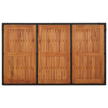 Set mobilier de grădină cu perne, 7 piese, negru, poliratan - Img 6