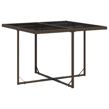 Set mobilier de grădină cu perne, 9 piese, maro, poliratan - Img 4