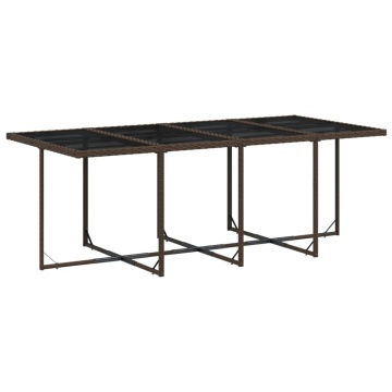 Set mobilier de grădină cu perne, 9 piese, maro, poliratan - Img 4