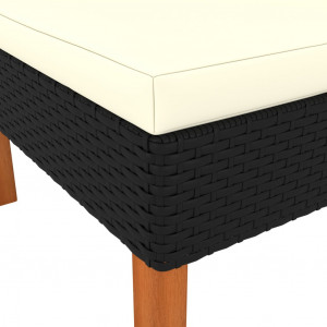 Set mobilier grădină, 3 piese, poliratan & lemn masiv eucalipt - Img 5