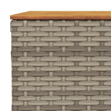 Set mobilier grădină cu perne, 6 piese, gri, poliratan - Img 6