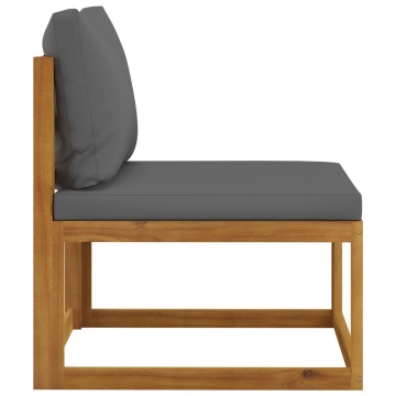 Set mobilier grădină cu perne, 6 piese, lemn masiv acacia - Img 7