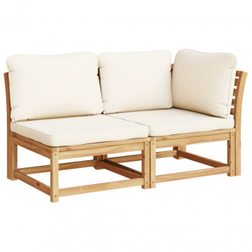 Set mobilier grădină cu perne, 6 piese, lemn masiv acacia - Img 3