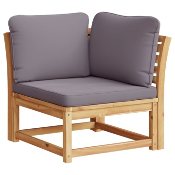 Set mobilier grădină cu perne, 6 piese, lemn masiv acacia - Img 4