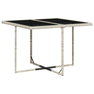Set mobilier grădină cu perne, 9 piese, gri deschis, poliratan - Img 4