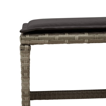 Set mobilier grădină cu perne, 9 piese, gri, poliratan - Img 6