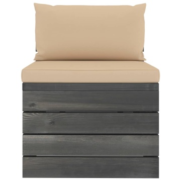 Set mobilier grădină din paleți cu perne, 2 piese, lemn de pin - Img 4