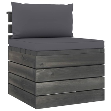 Set mobilier grădină din paleți cu perne, 2 piese, lemn de pin - Img 2