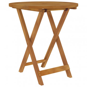 Set mobilier grădină, pliabil, 3 piese, lemn masiv acacia - Img 2