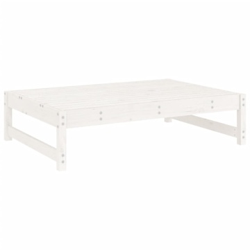 Set mobilier relaxare grădină, 2 piese, alb, lemn masiv de pin - Img 7