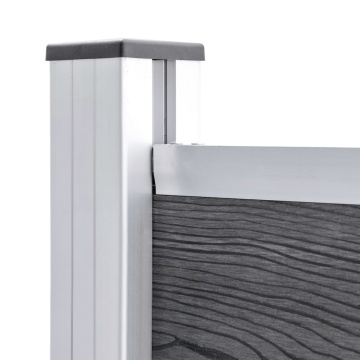 Set panouri gard, 526x146 cm, gri, WPC - Img 6