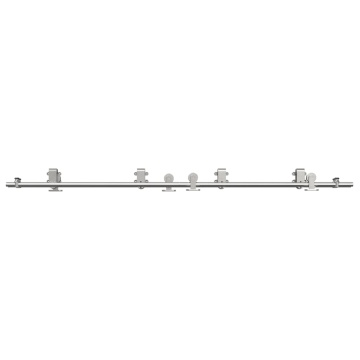 Set piese pentru ușă glisantă, argintiu, 200 cm oțel inoxidabil - Img 8