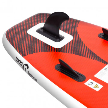 Set placă paddleboarding gonflabilă, roşu, 300x76x10 cm - Img 5