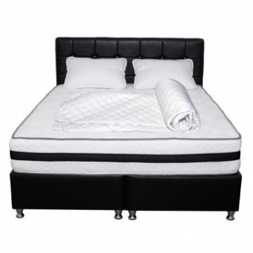 Set Saltea Memory Foam cu arcuri Azalee 140x200x25 plus husa hipoalergenica plus 2 perne microfibra 50x70 - Img 2