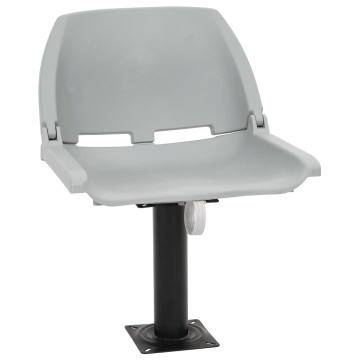 Set scaun pliabil, 2 piese, fără pernă, gri, 48x51x41 cm - Img 1