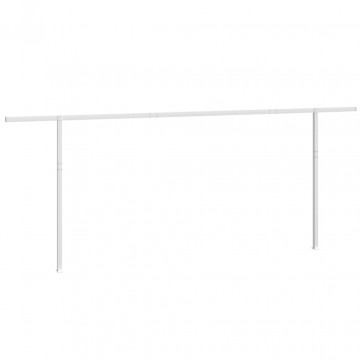 Set stâlp pentru copertină, alb, 600x245 cm, fier - Img 7