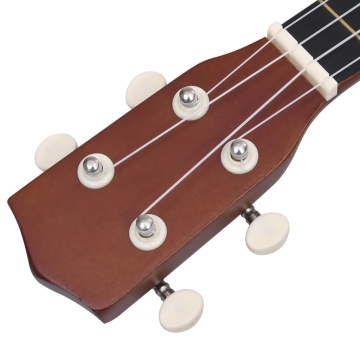 Set ukulele soprano, cu husă, pentru copii, natural, 21 - Img 7