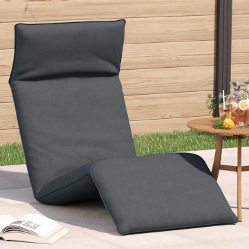 Șezlong pliabil Antracit 175x54x8,5 cm țesătură Oxford - Img 1