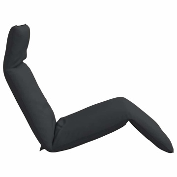Șezlong pliabil negru 175x54x8,5 cm țesătură Oxford - Img 8