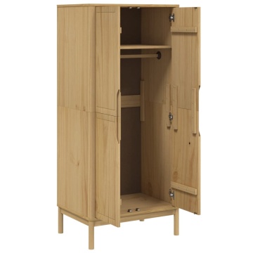 Șifonier FLORO, maro ceruit, 77x53x171 cm, lemn masiv pin - Img 7