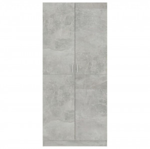 Șifonier, gri beton, 80 x 52 x 180 cm, PAL - Img 5