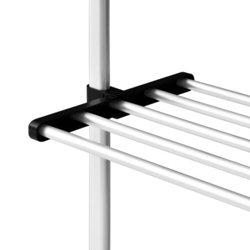 Sistem de șifonier telescopic cu rafturi, aluminiu - Img 5