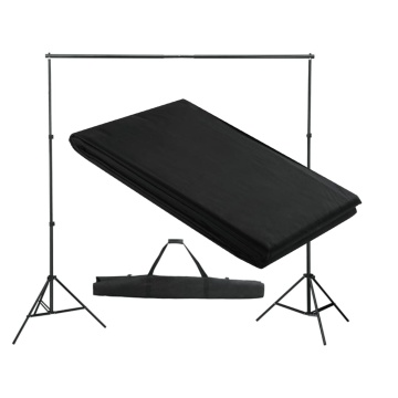 Sistem de suport fundal, 300 x 300 cm, negru - Img 1