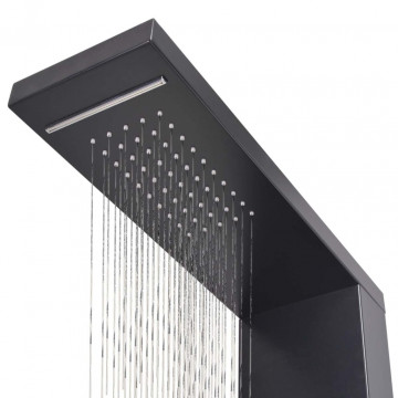 Sistem panel de duș din aluminiu, negru mat - Img 5