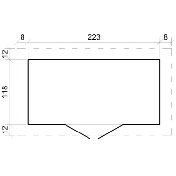 Șopron din lemn M310C – 235 x 130 cm – 3 m2 TIMBELA M310C - 2,63 m2 - Img 7