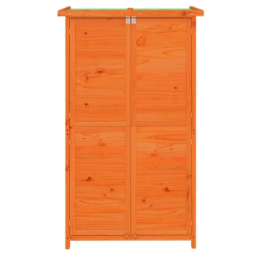 Șopron scule de grădină maro 83x57x140 cm lemn masiv de pin - Img 4
