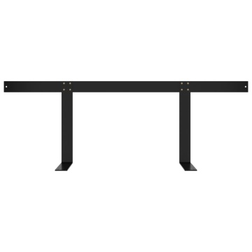 Spătar pentru canapea din paleți, negru, 110 cm, fier - Img 5