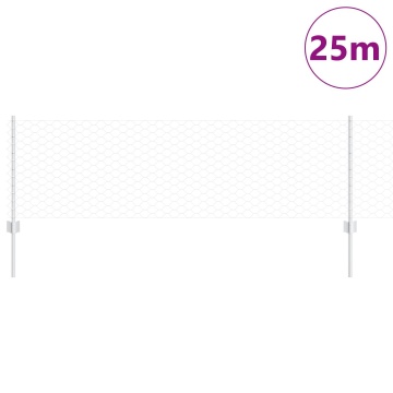 Stâlpi de gard 11 pcs U-Channel 60 cm Oțel zincat, Gard hexagonal 0,6x25 m Oțel zincat - Img 3