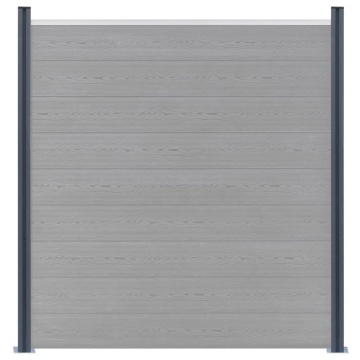 Stâlpi de gard, 2 buc., gri închis, 185 cm, aluminiu - Img 2