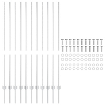 Stâlpi de gard 22 pcs U-Channel 140 cm Oțel galvanizat - Img 4