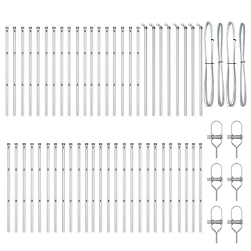 Stâlpi de gard. 52 buc., Ø32 mm, 120 cm, oțel zincat - Img 2