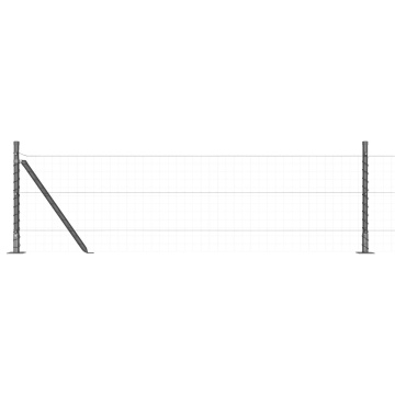 Stâlpi de gard cu plăci de bază 13 buc Ø32mm 50cm Oțel galvanizat - Img 4