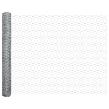 Stâlpi de Împrejmuire 22 buc U-Channel 140 cm Oțel Galvanizat, Împrejmuire Hexagonală 1.4x25 m Oțel Galvanizat - Img 4