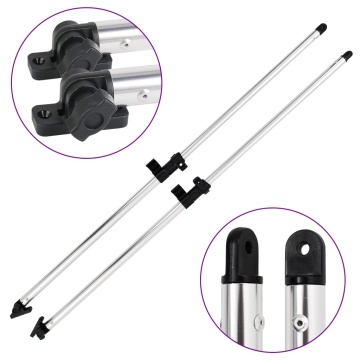 Stâlpi de susținere parasolar barcă Bimini, 2 buc., aluminiu - Img 2