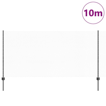 Stâlpi Împrejmuire 10 buc U-Channel Gri 120 cm Oțel, Împrejmuire Hexagonală Gri 1.2x10 m Oțel - Img 3