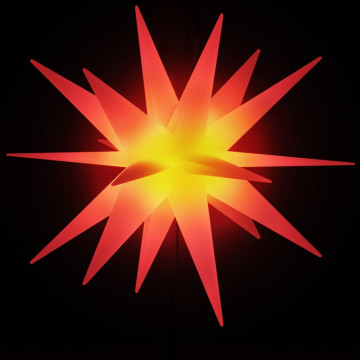 Stea iluminată Moravian pliabilă cu LED/țăruș de sol roșu 57 cm - Img 3