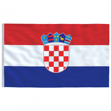 Steag Croația și stâlp din aluminiu, 6,23 m - Img 4