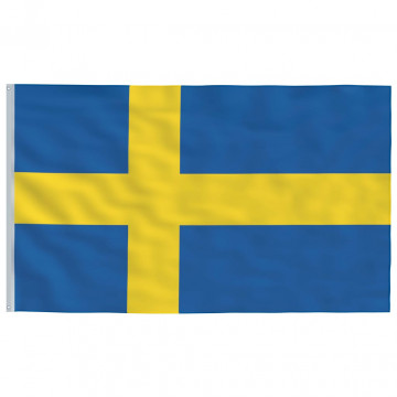 Steag Suedia și stâlp din aluminiu, 6,23 m - Img 4