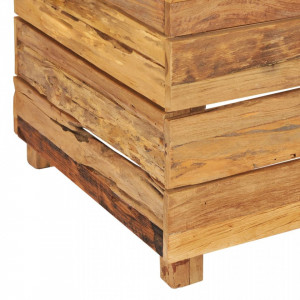 Strat înălțat, 50x40x55 cm, lemn de tec reciclat și oțel - Img 7