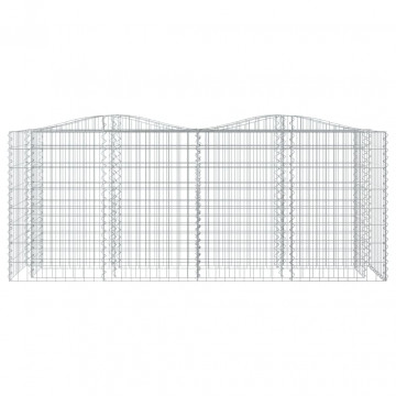 Strat înălțat cu gabion arcuit, 200x50x100 cm, fier galvanizat - Img 3