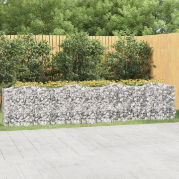 Strat înălțat cu gabion arcuit, 400x50x100 cm, fier galvanizat - Img 1